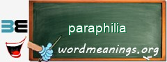 WordMeaning blackboard for paraphilia